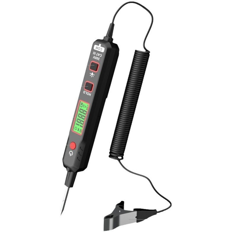 Berührungsloser Spannungstester, Spannungsprüfer Für Autos, Spannungsprüfstift, Dc 2 V-100 V Stromkreistester, Spannungsdetektor Mit Piepton, Hintergrundbeleuchtung Und Lampe