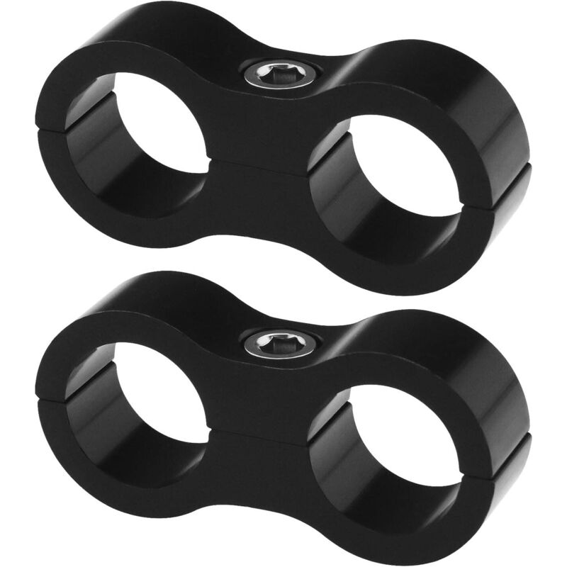 2er-set An6-schlauchklemmen, 14 Mm, Für Kraftstoff-, Öl-, Brems-, Gas- Und Wasserschläuche, Aus Aluminiumlegierung, Schwarz