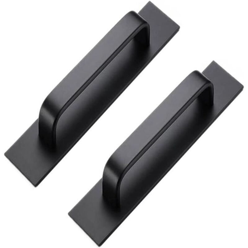 (133 Mm, Schwarz) 2er-pack Selbstklebende Griffe Aus Aluminium Für Schrank, Schlafzimmer, Badezimmer, Küche – Griffe Aus Edelstahl