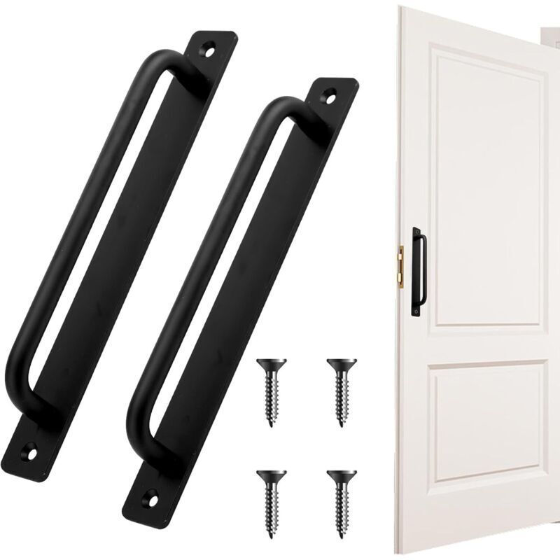 Schiebetürgriff Aus Edelstahl - 2er Set Türgriffe Mit Schrauben, Modernes Design Für Schränke, Scheunentüren, Fenster (21x2,5cm)