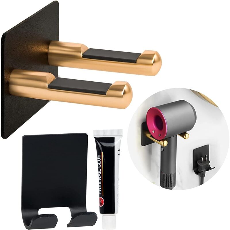 Haartrockner-halterung Für Dyson, Universelle Wandhalterung, Edelstahl-wandhalterung Für Badezimmer Für Dyson Supersonic Haartrockner Mit Klebeband