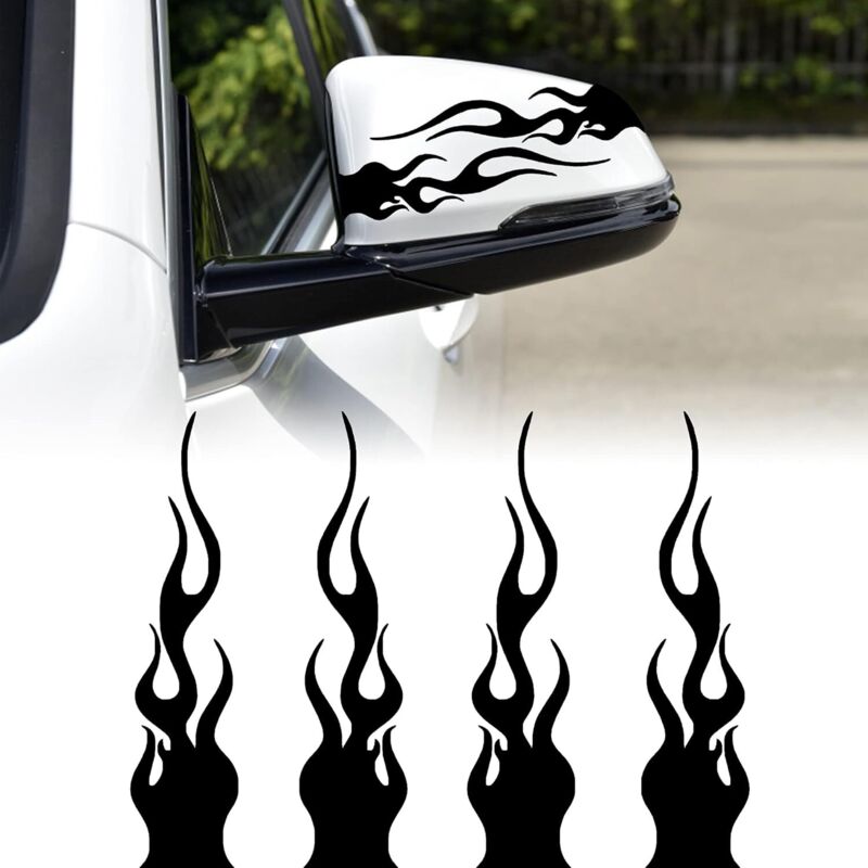 Satz Mit 4 Reflektierenden Vinyl-aufklebern, 15 Cm, Für Golfwagen, Geländefahrzeuge, Motorräder, Fahrräder, Skateboards, Laptops, Universelle Dekoration (schwarz)