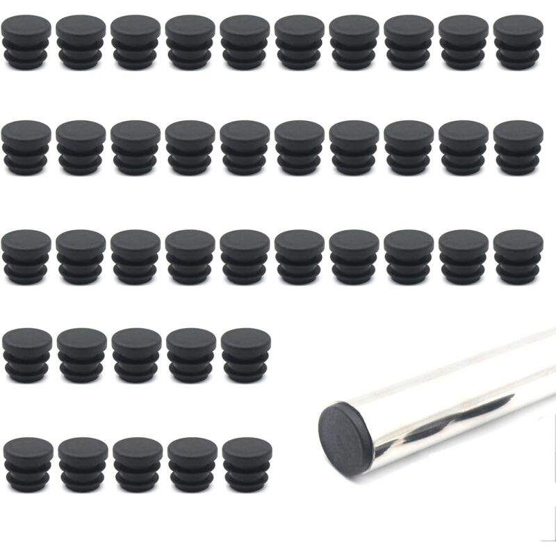 40 Stück 16 Mm Kunststoff-fußkappen Für Möbelfüße, Kunststoff-endkappen Für Runde Rohre, Geeignet Für Tisch-, Stuhl- Und Möbelfüße