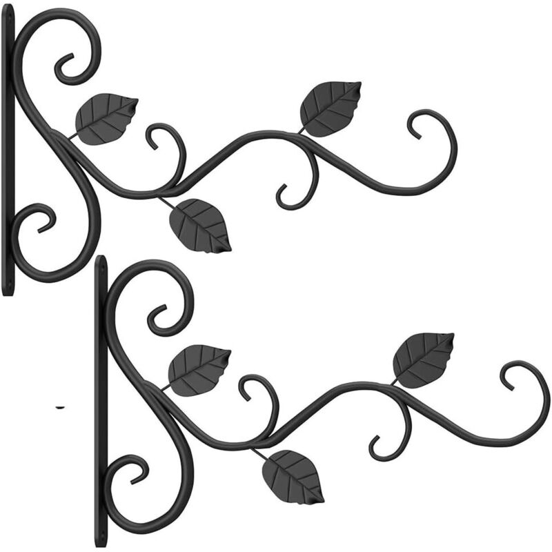 2er-set 30 Cm Lange Wandhaken Für Hängende Blumen, Körbehalterungen Für Drinnen Und Draußen, Metall-aufhängehaken Für Pflanzen, Laternen, Windspiele, Vogelfutterhäuschen