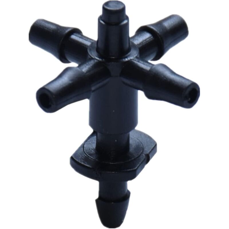 Satz Von 10 Tropfbewässerungs-steckverbindern - Schlauch 3/5 Mm - 1/8" Barbens - 5-wege - Pfeiladapter - Automatische Wasserverteiler