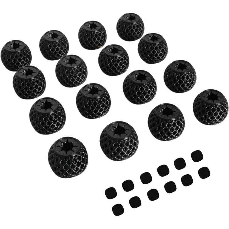 16 Rutschfeste Stuhlbeinschoner Mit Verdicktem Filz, 10-15 Mm Rund, 3d-gestrickte Stuhlsocken Für Stuhlbeine, Schwarz, Kratzreduzierend Für Tische, Esszimmer Und Büro