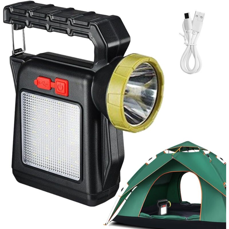 Solar-taschenlampe Reiselampe, Tragbare Außenbeleuchtung Für Camping, Radfahren Und Klettern