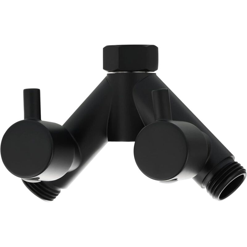 Schwarze Duschventil Mit Absperrhahn Aus Messing G 1/2 Y-verteiler Für Duschschlauch Und Duscharm