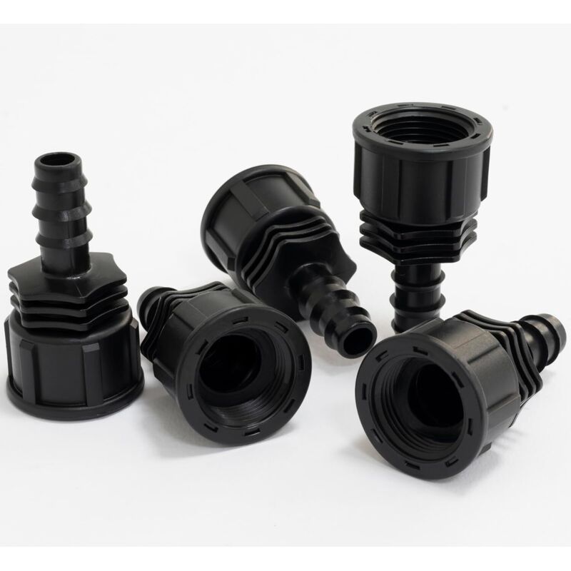 5er-pack Weibliche Schlauchtüllen-verbinder Ø16 Mm X 3/4'' Mit Überwurfmutter Für 16-mm-tropfschlauch – Anschlussstück Für Bewässerungssysteme