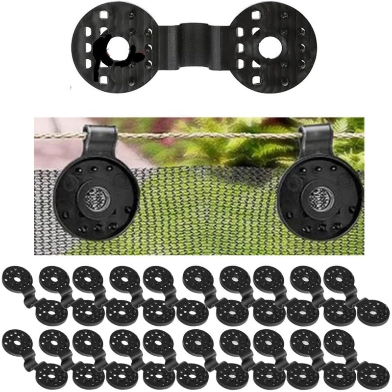 20er Set Schattennetz-clips, Befestigung Für Gartenzaun, Sichtschutz, Gitter Für Terrasse, Außenbereich, Markisen, Terrassen-sonnensegel, Wasserdichte Planen, Außennetz