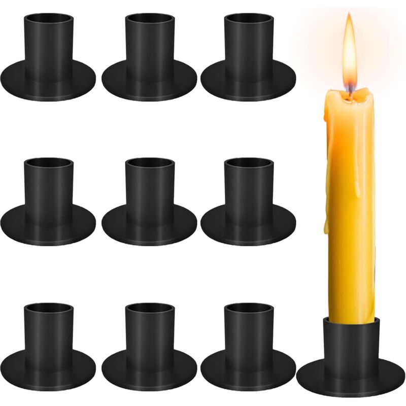 9 Stück Schwarze Kerzenhalter, Kerzenständer, Kronleuchter-kerzenhalter, Schwarzer Kronleuchter, Moderne Metall-kerzenhalter Für Tischdekorationen, Partys, Hochzeiten, Abendessen, Innendekoration