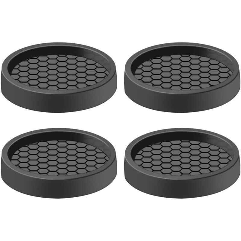 (noir Rond) 4 Möbelgleiter, 5 Cm Rutschfeste Gummigleiter, Stuhlbeinschutz, Rutschfeste Gleiter Und Rollenuntersetzer Für Möbel Wie Bett, Schrank, Sofa Und Stuhl