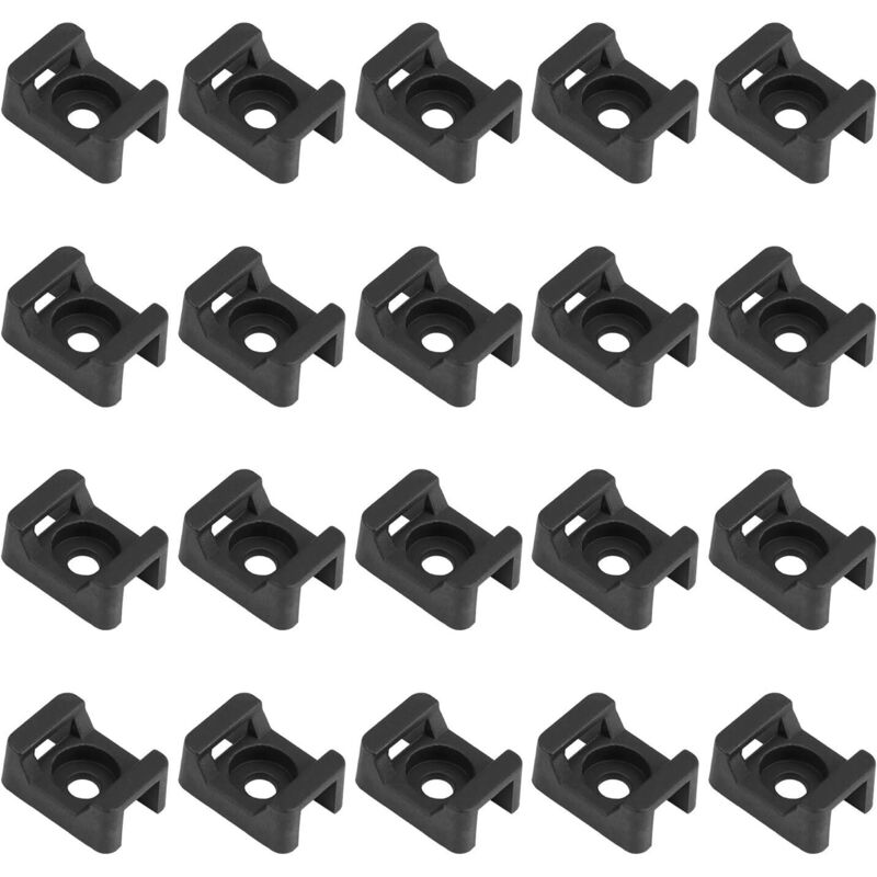 150 Schwarze Kabelbinderhalter, Kabelbinderbasen, 23 Mm X 16 Mm