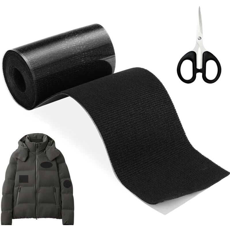 Selbstklebendes Reparaturgewebe, 10x200cm Wasserdichter Nylon-flicken, Reparaturset Für Autositze, Jacken, Zelte, Sofas, Daunenjacken, Schlafsäcke Und Rucksäcke, Schwarz