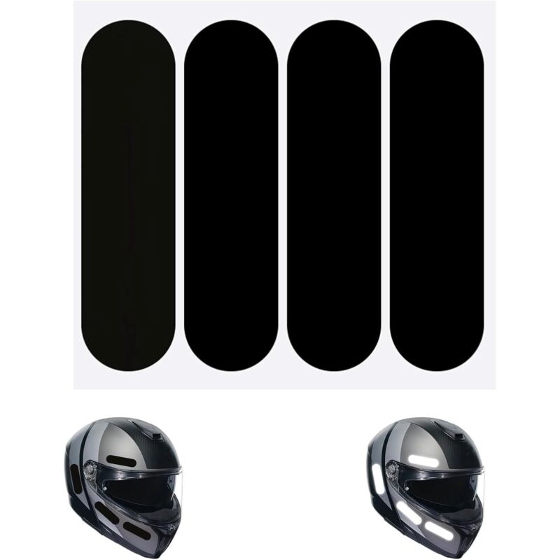 4 Reflektierende Streifen Für Motorradhelme, Reflektierende Aufkleber Für Motorradhelme, Reflektierende Helmaufkleber, Motorradhelmaufkleber Für Sicherheit Und Sichtbarkeit