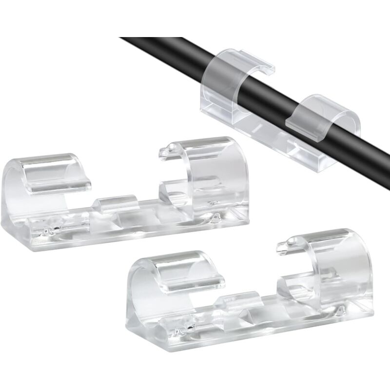 64er Set Selbstklebender Kabelclips, Kabelorganizer Für Tv, Pc, Laptop, Ethernet-kabel, Büro Und Zuhause