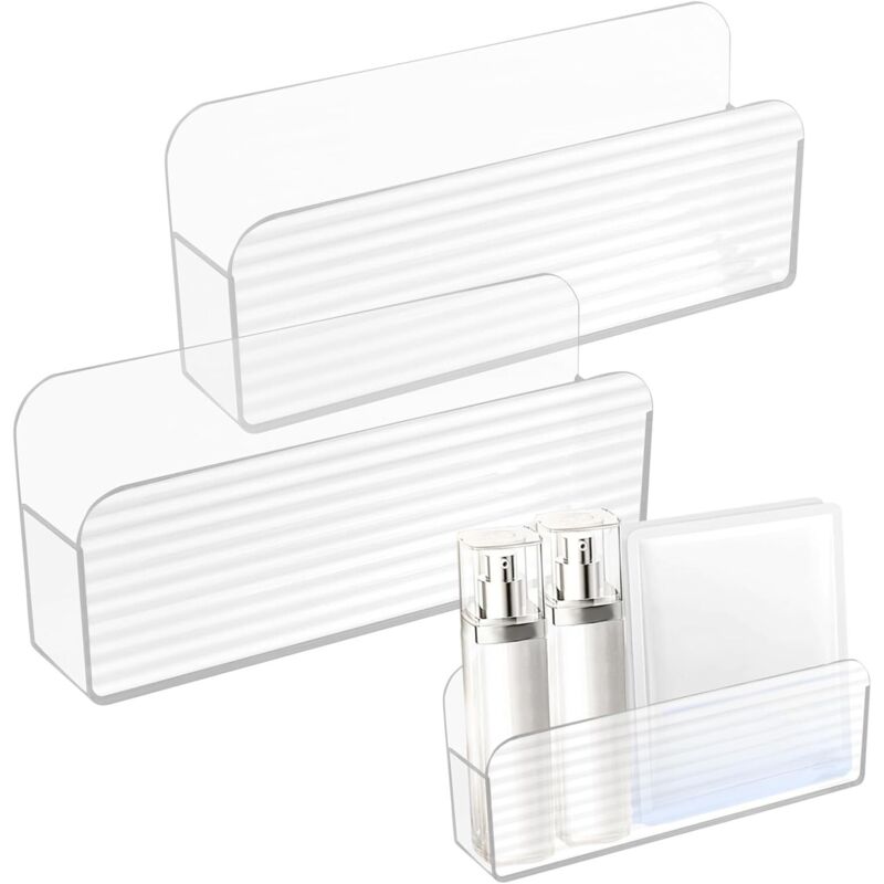 Bohrfreies Badezimmerregal, Acryl-wandregal, Transparente Duschablage, Abnehmbares Kosmetik-organizer-regal Für Schreibtisch Und Schlafzimmer