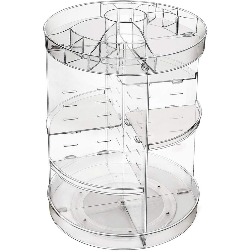 360-grad-drehbarer, Verstellbarer Make-up-organizer, Make-up-aufbewahrung, Halter Für Pinsel Und Lippenstifte, Multifunktionale Waschtisch-ablage Mit Großer Kapazität