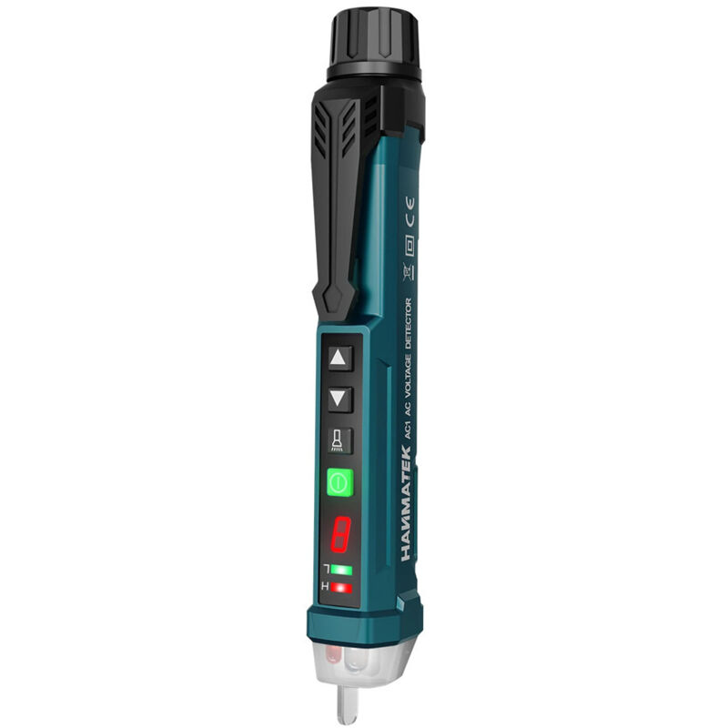 Berührungsloser Spannungsprüfer, Hanmatek Ac1 Einstellbare Empfindlichkeit/lcd-bildschirm/led-taschenlampe/doppelter Bereich 12v/48v-1000v