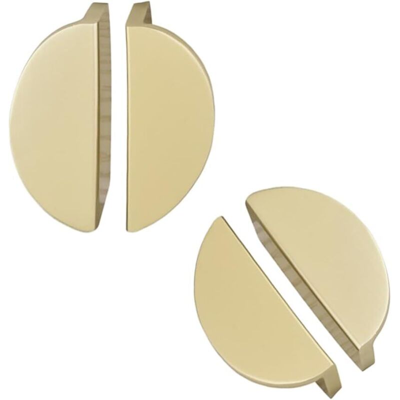 4 Stück Goldene Möbelknöpfe, Halbrunde Schubladengriffe, Gebürstete Goldene Schubladengriffe, Metallische Küchengriffe, Goldene Metallmöbelgriffe, Türgriff Für Küche