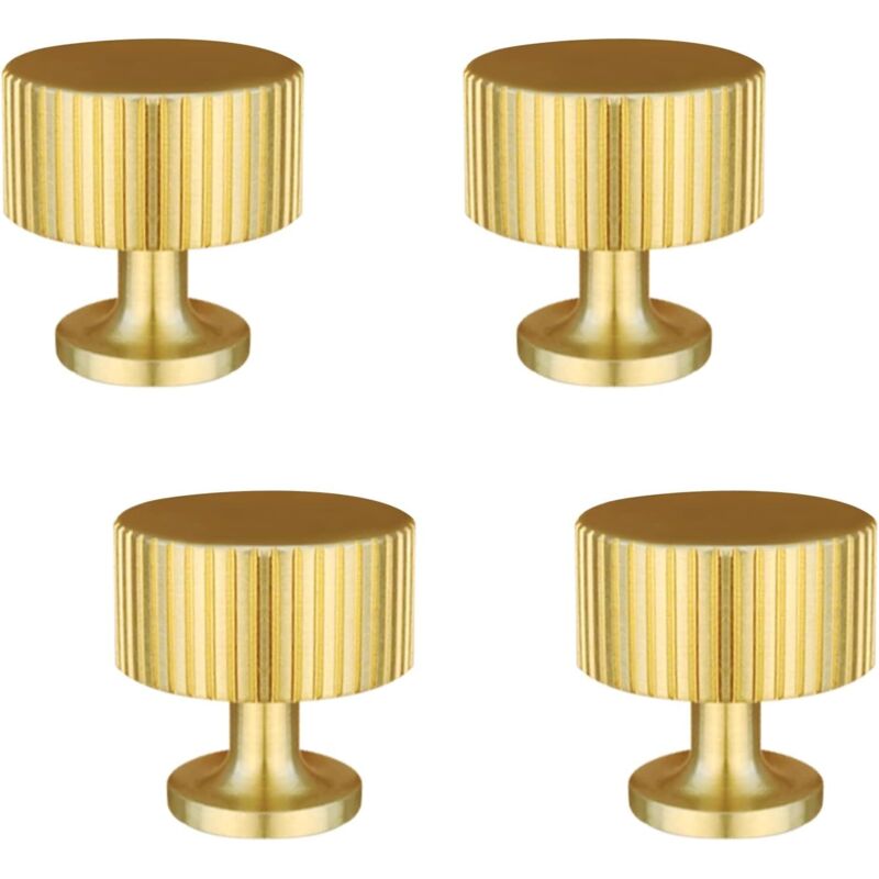 4 Stück Türgriffe, Möbelknöpfe In Gold, Schubladenknöpfe Für Kommoden In Gold, Für Schränke, Kleiderschränke, Zimmer (28x28mm)