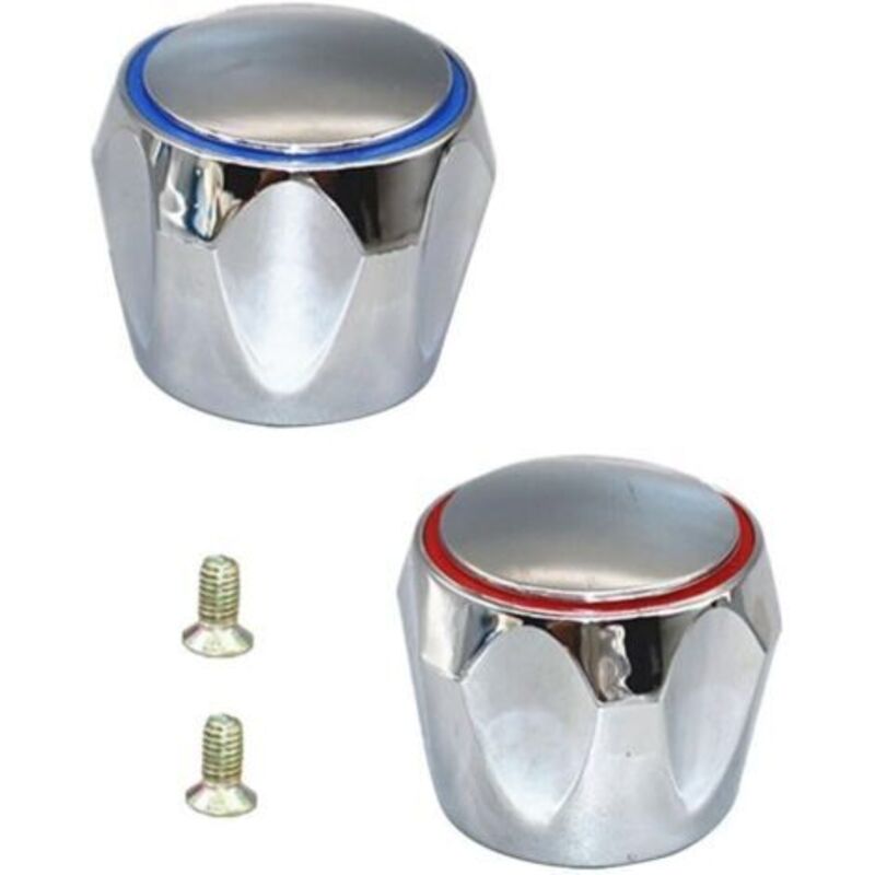 2er-set Verchromte Wasserhahnköpfe Für Waschbecken, Ersatzteile Für Waschbecken, Badewanne, Spüle, Küche
