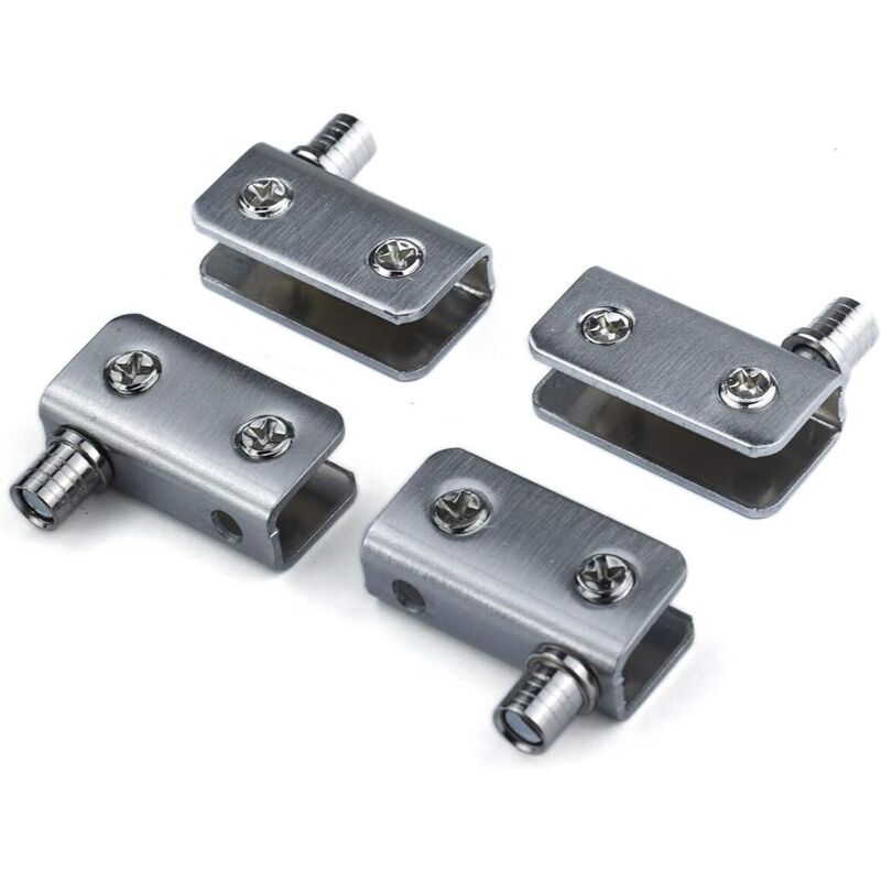 4er-pack Glastürscharniere, 90° Drehscharnier, Glas Ohne Bohren, Edelstahl, Passend Für Glasstärke 5-8mm