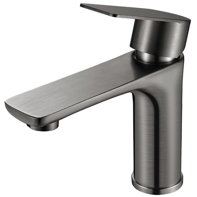 Einhebel-waschtischmischer - Badezimmerarmatur Mit Keramischer Kartusche, Geräuscharme Schubladen-waschtischarmaturen Aus Edelstahl, Silber