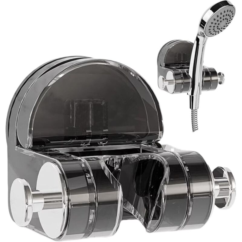 Duschbrausehalter Mit Saugnapf, Duschbrausehalter Ohne Bohren, Multifunktionale Und Verstellbare Wand-duschtuchhalterung
