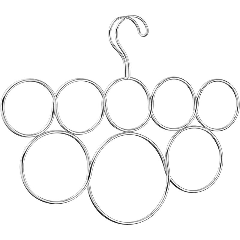 (silber) 4-teiliger Schalhaken Mit 8 Ringen, Hängender Metallorganizer Für Schals, Krawatten, Gürtel, Kaschmirschals Usw.