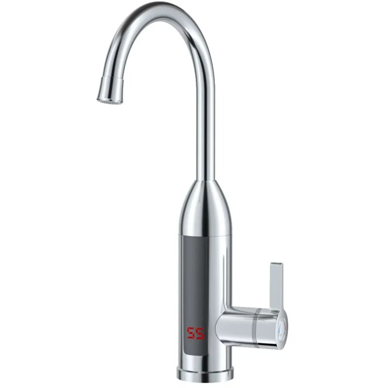 Sofortiger Warmwasserhahn 3000 W, Elektrischer Wasserhahn Mit Led-temperaturanzeige, Durchlauferhitzer Für Küchen- Und Badezimmerarmaturen
