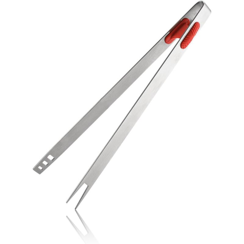 2 Stück Grillzange, Edelstahl 304 Küchenzange Mit Silikon, Hitzebeständige Edelstahl-küchenzange, Doppelseitige Gabelzange Für Küche, Grill Und Restaurant
