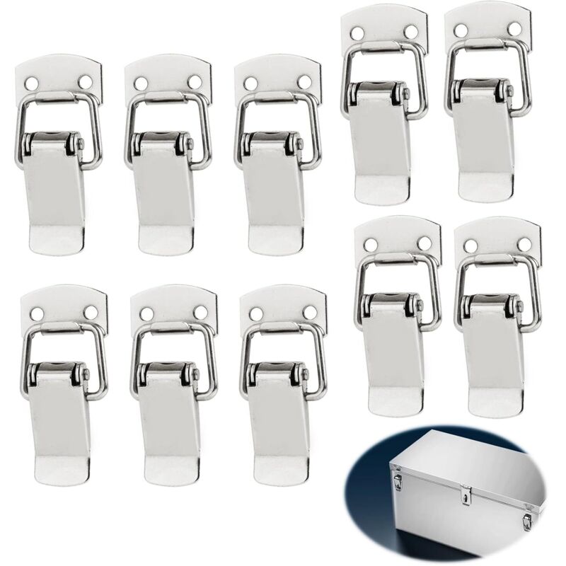 10 Hebelriegel, 48 Mm, Vernickelte Metall-kippriegel Zur Sicherung Von Fenstern, Möbeln, Schubladen, Schränken Und Werkzeugkästen – Korrosionsbeständig Und Einfach Zu Installieren