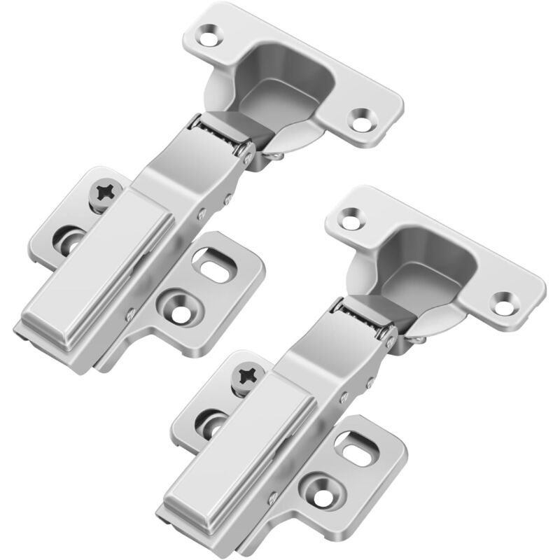 Scharnier Für Schranktüren Mit Soft-close-funktion, 100 Grad, Unsichtbares Scharnier Mit Integriertem Dämpfer Und Automatischem Schließmechanismus, Standard-scharnier, 1 Paar (2 Stück)