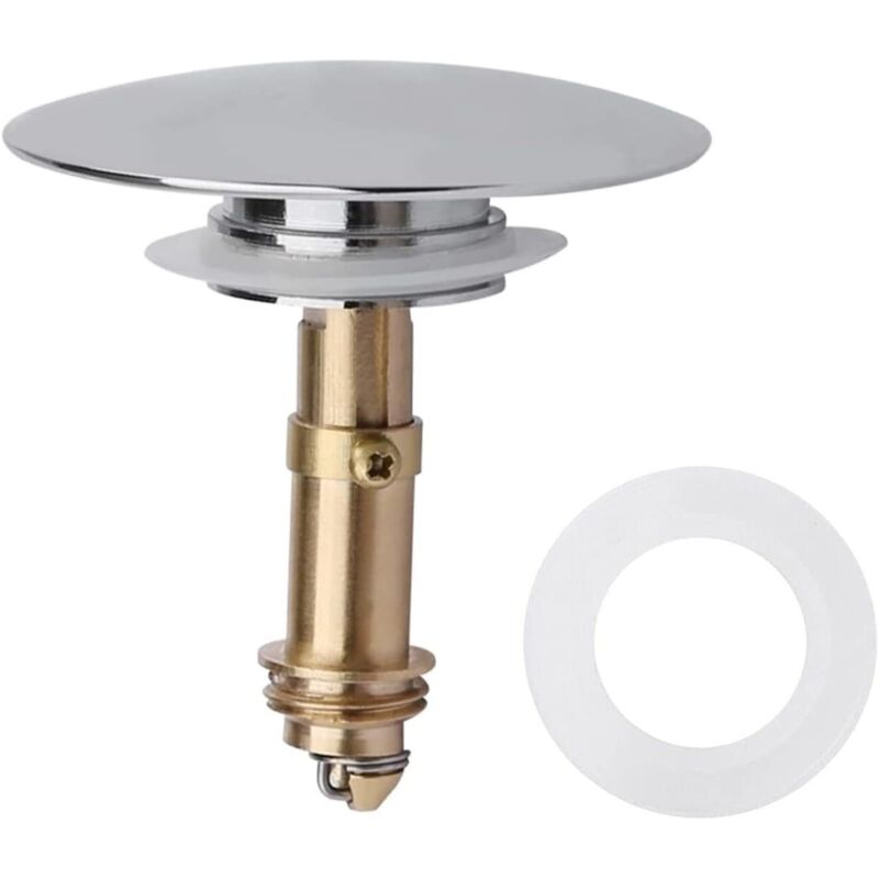 66 Mm Click-clack Stopfen Für Küchenspüle, Badezimmer, Waschbecken, Massives Messing Verchromt