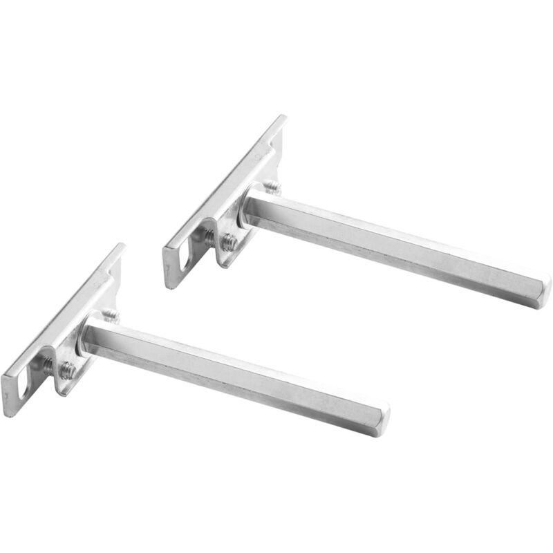 2er-set Versteckte Regalträger – Stabile Wandhalterung – Unsichtbare Wandbefestigung – Hohe Traglast – Einstellbare Schrauben (galvanisiert, 100 Mm)