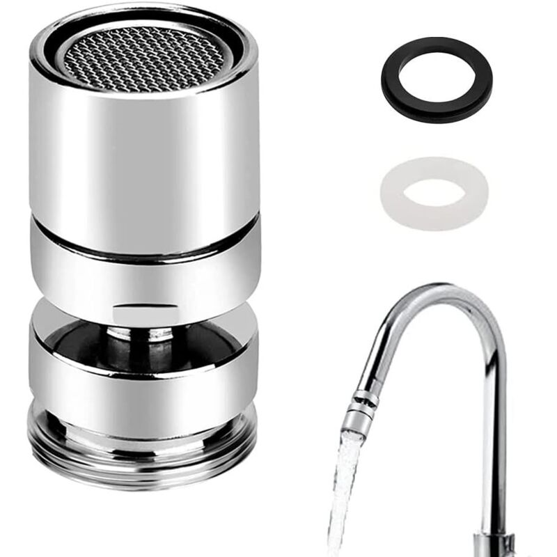 360° Drehbarer Wasserhahn-luftsprudler, M22 Innengewinde Oder M24 Außengewinde, Messing-wasserstrahlregler Für Küchenarmaturen, Wassersparer Mit 22mm/24mm Adapter Für Badezimmer Und Küche