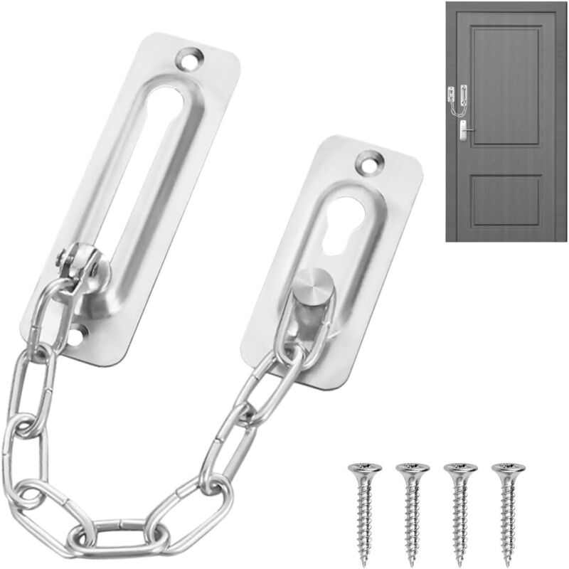 (silber) Türketten-schloss, Sicherheitsschloss, Türschloss, Türkettenverschluss, Vordertür-vorhangkette, Sicherheitskette Für Türen, Sicherheitsschloss
