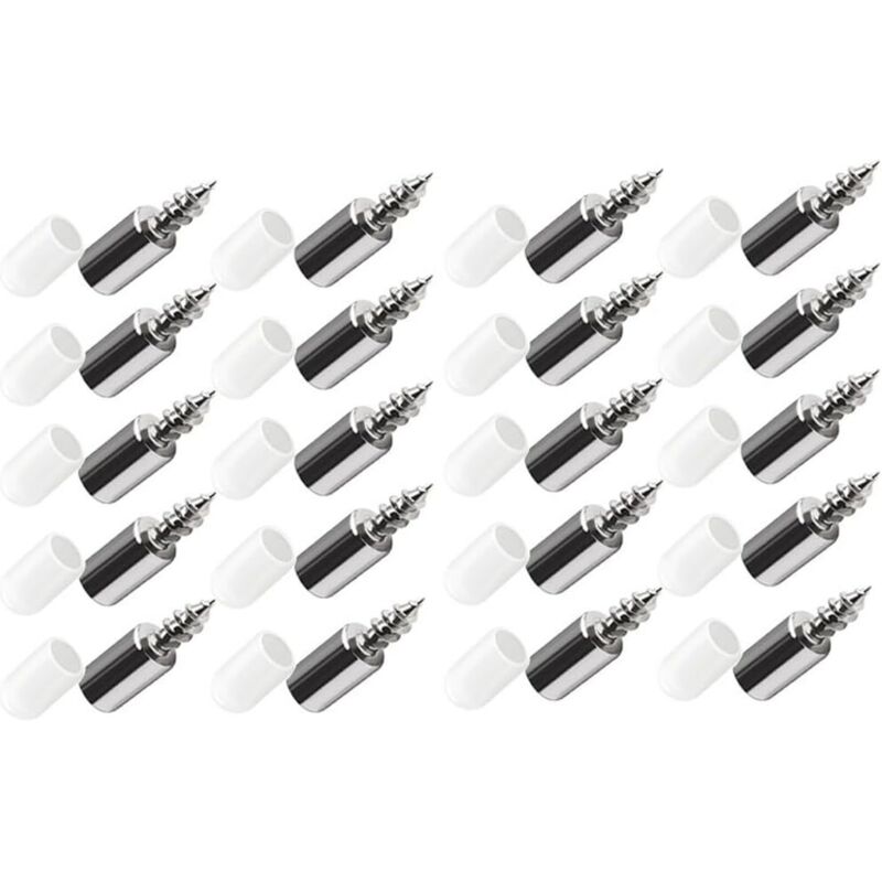 25,5x7,5 Mm 20 Stück Schichtträger Für Schrankschrank Mit Gummihülse, Rutschfeste Harte Trennnägel Für Kleiderschrank, Glas-trennnägel Halterung