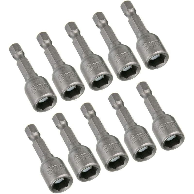 10-teiliges Magnetisches Bit-set, 8 Mm Adapter, 1/4" Sechskant Für Schlagbohrschrauber, Nussdreher, Handbohrmaschine, Elektroschrauber, Steckschlüssel