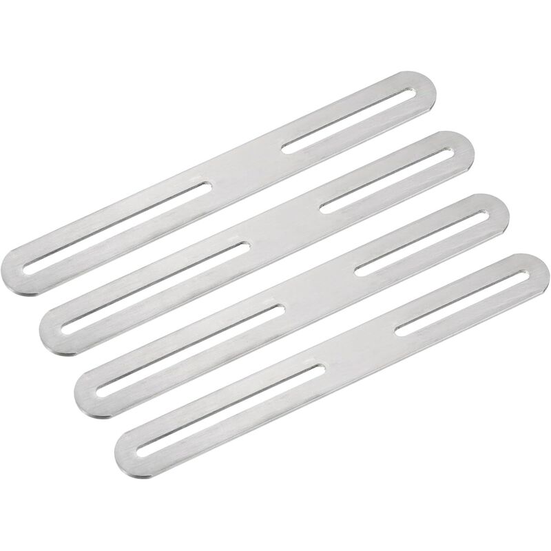 4er-set Verstellbare Edelstahl-winkelverbinder, 210 X 24 Mm, Flache Und Dicke Winkel Für Feste Regalverbinder Von Möbeln (silber)