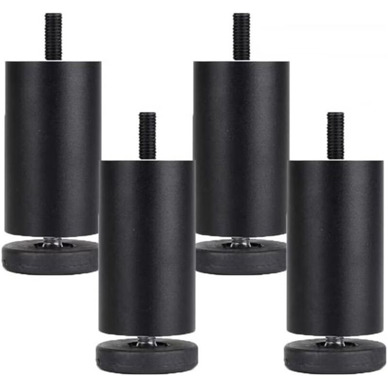 Verstellbare Möbelfüße Aus Aluminiumlegierung – Höhe 12 Cm – Drehbarer Sockel – 4er-set – Tragfähigkeit 200 Kg
