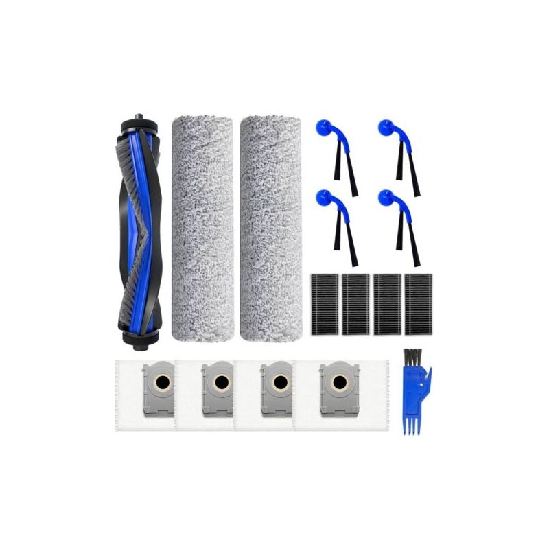 Zubehör Für Ecovacs T80, 16 Teile Für Ecovacs Deebot T80 Omni, Ersatzteile Mit 1 Hauptbürste, 4 Seitenbürsten, 4 Filtern, 2 Reinigungsrollen, 4 Staubbeuteln