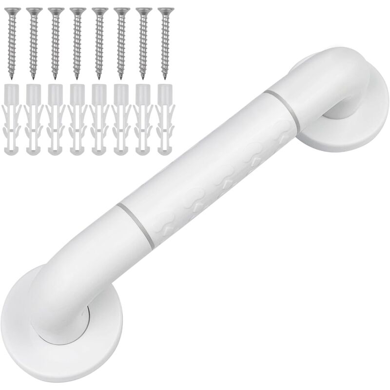 Wc-haltegriff, 30 Cm Duschhaltestange, Rutschfester Duschgriff, Weißer Sicherheitsgriff Für Badezimmer, Toilettenhaltegriff, Badgriff, Badewannengriff