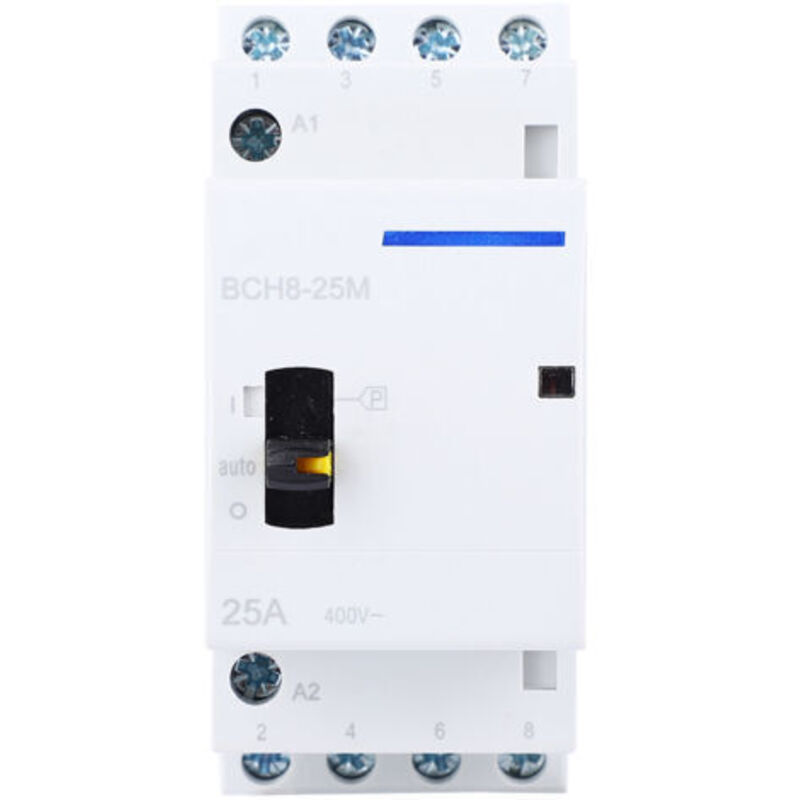 Haushalts-wechselstrom-modulkontaktor Bch8-25m 230v 4p 25a Mit Manuellem Steuerschalter (4no)
