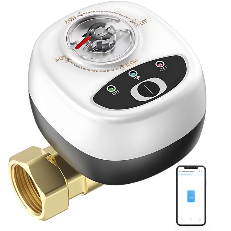 Wlan-wasserventil, Ip65 Wasserdicht, Automatischer Timer, Intelligente Sprachsteuerung, Smart-app Dn15