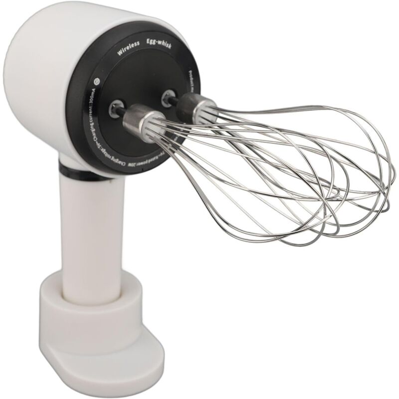 Kabelloser Handmixer Mit Doppelkopf – Elektrischer Edelstahl-schneebesen, Usb-aufladbar Zum Backen, Rühren, Schlagen Von Eiern Und Kneten Von Teig
