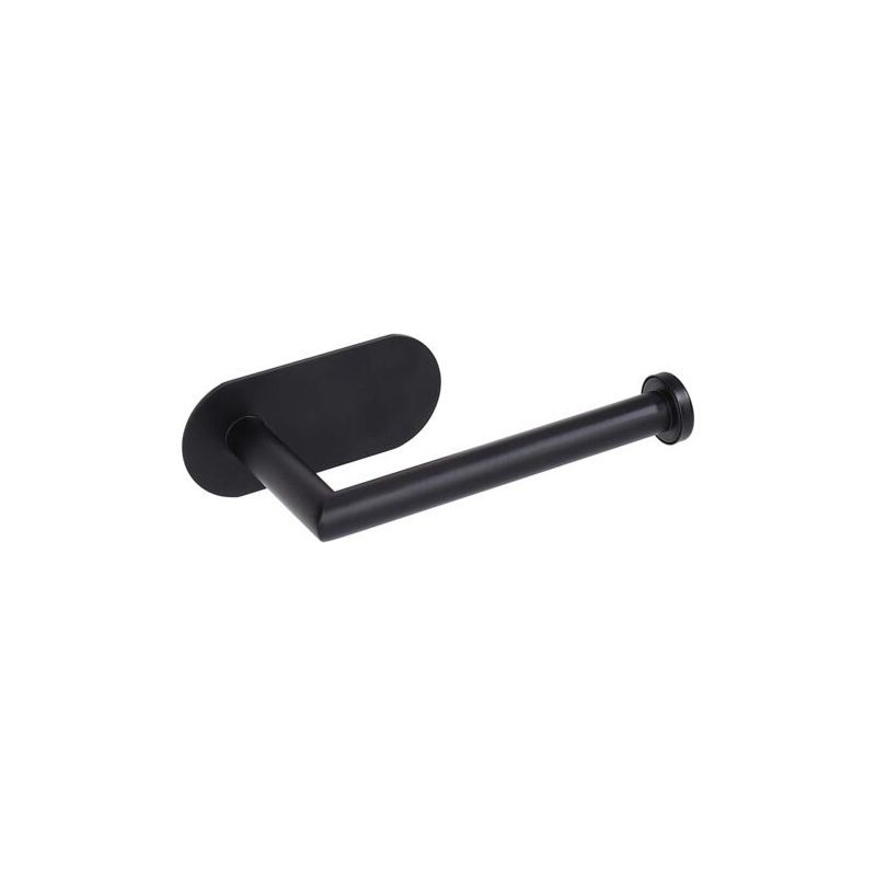 Selbstklebender Schwarzer Papierhalter Aus Mattem Edelstahl, Toilettenpapierhalter Für Bad Und Küche H570