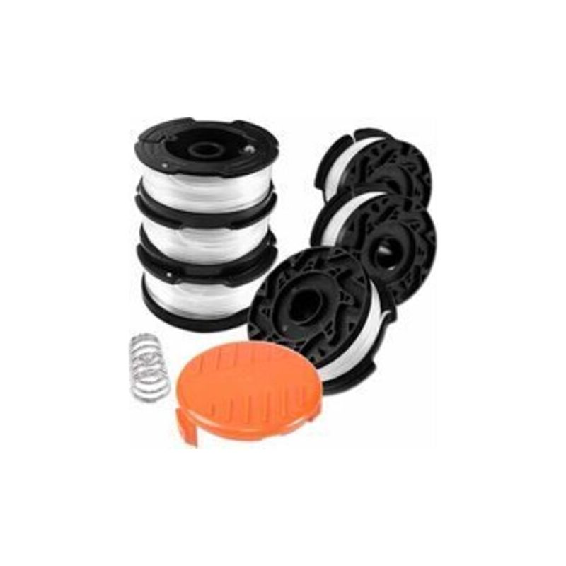 Trimmerkopf, Nylon-mähkopf Mit Spulenabdeckung Und Feder Als Ersatz Für Die Fadenspule Black+decker Af-100-3zp, 6+1+1 Set