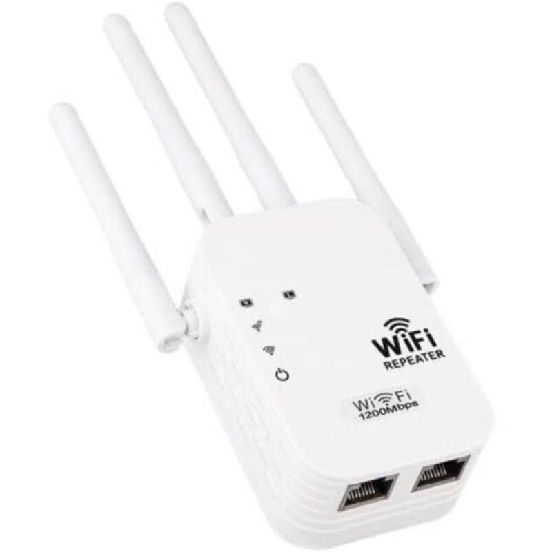 Leistungsstarker Wlan-repeater, 1200 Mbit/s, Leistungsstarker Wlan-verstärker, Dual-band 5 Ghz Und 2,4 Ghz, Wlan-extender Mit Wps Und 4 Modi, Bis Zu 120 M², Kompatibel Mit Allen Internet-routern